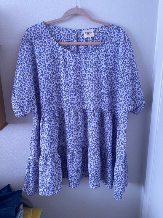 Hayden Los Angeles Tops - Tunic Floral Blouse, 2x